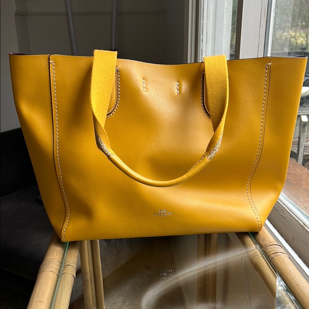 Coach Derby Canary Yellow Leather